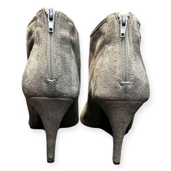 IMPO Women’s Gray Faux Suede Peep Toe Heeled Booties Size 9M - Picture 4 of 6